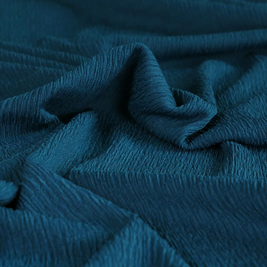 Aspen - Crystal Teal Stretch Rib Fabric - 0.70m Remnant