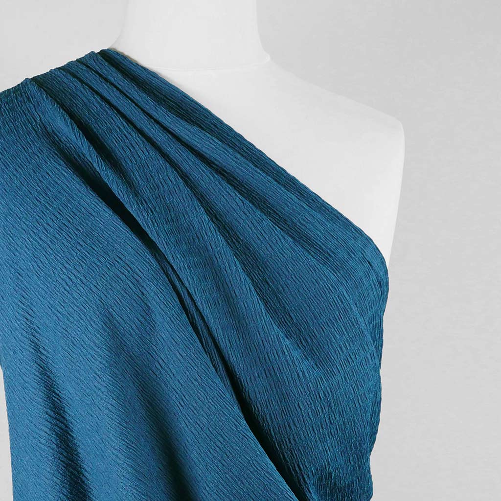Aspen - Crystal Teal Stretch Rib Fabric - 0.70m Remnant