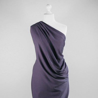 Aspen - Faded Purple Stretch Rib Fabric - 1.60m Remnant