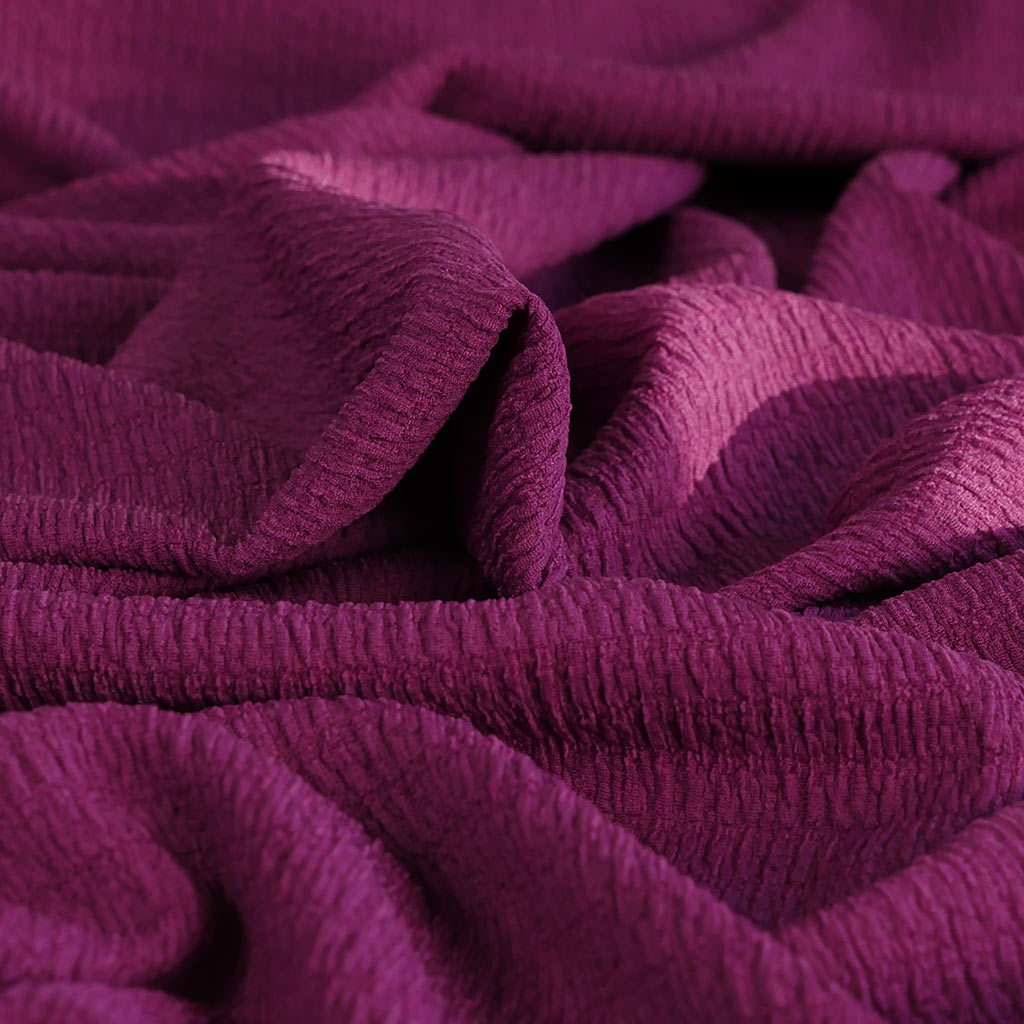 Aspen - Raspberry Bark Stretch Rib Fabric - 2.15m Remnant