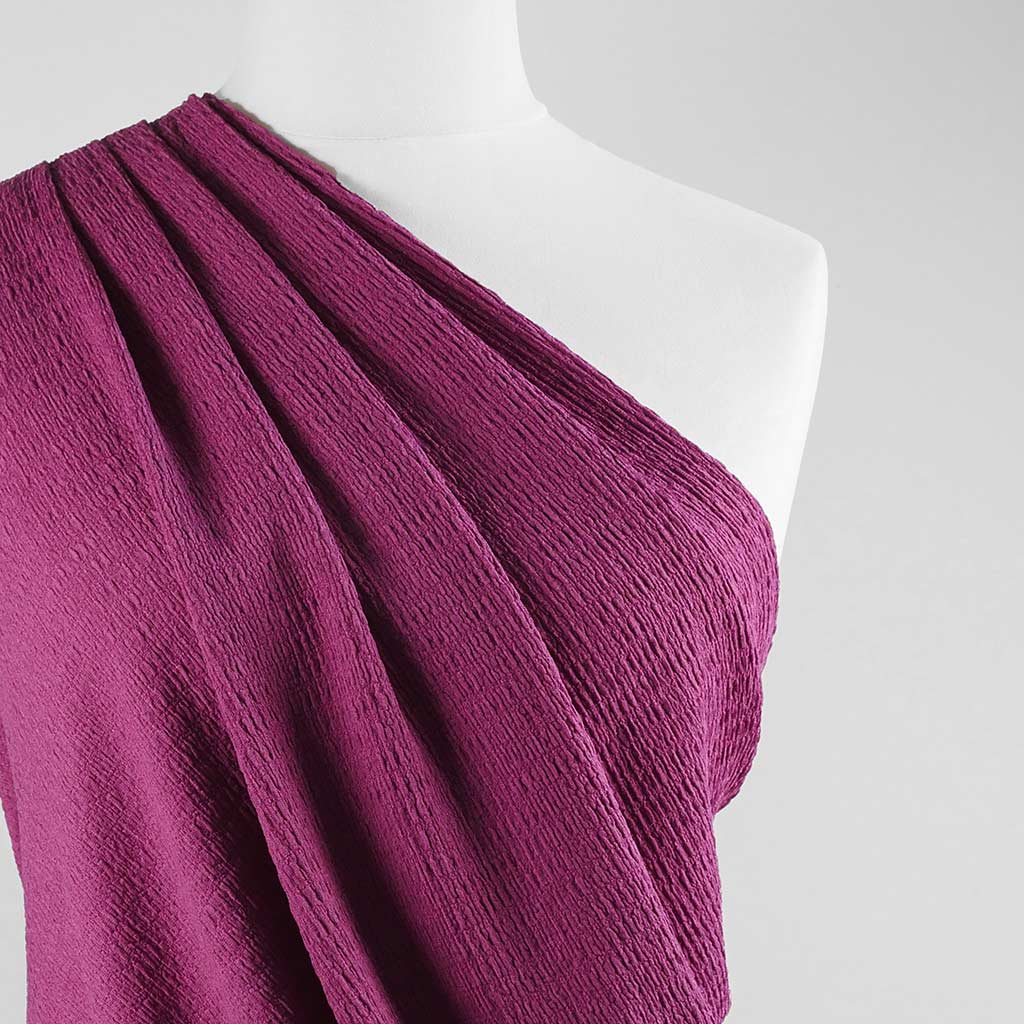 Aspen - Raspberry Bark Stretch Rib Fabric - 2.15m Remnant