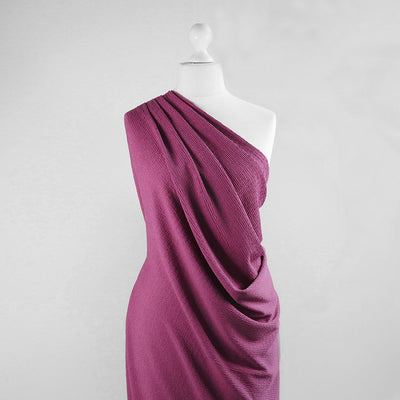 Aspen - Raspberry Bark Stretch Rib Fabric - 2.15m Remnant