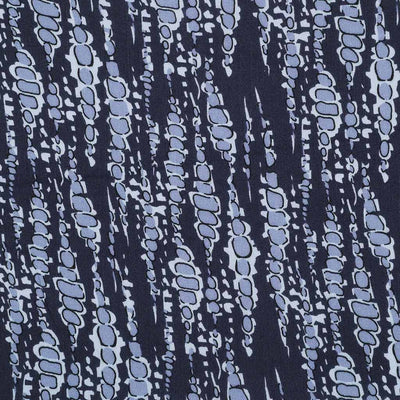 Avignon - Blue Bubbles Viscose Crinkle Woven Fabric Main Image from Patternsandplains.com