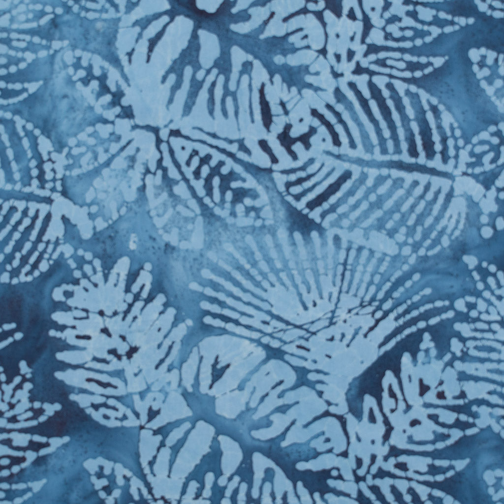 Bali - Denim Blue Jungle Batik Printed Woven Fabric