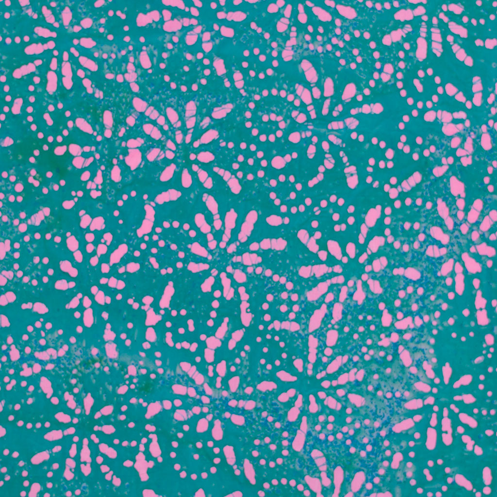 Bali - Green Star Burst Batik Printed Woven Fabric