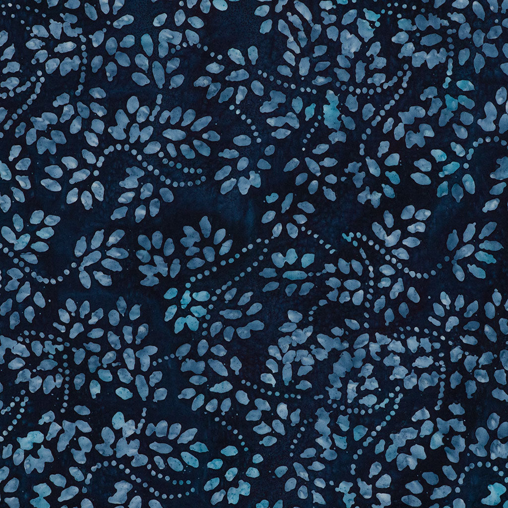Bali - Navy Ramble Batik Printed Woven Fabric
