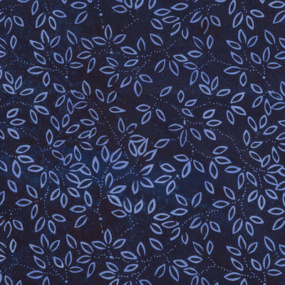 Bali - Navy Trellis Batik Printed Woven Fabric