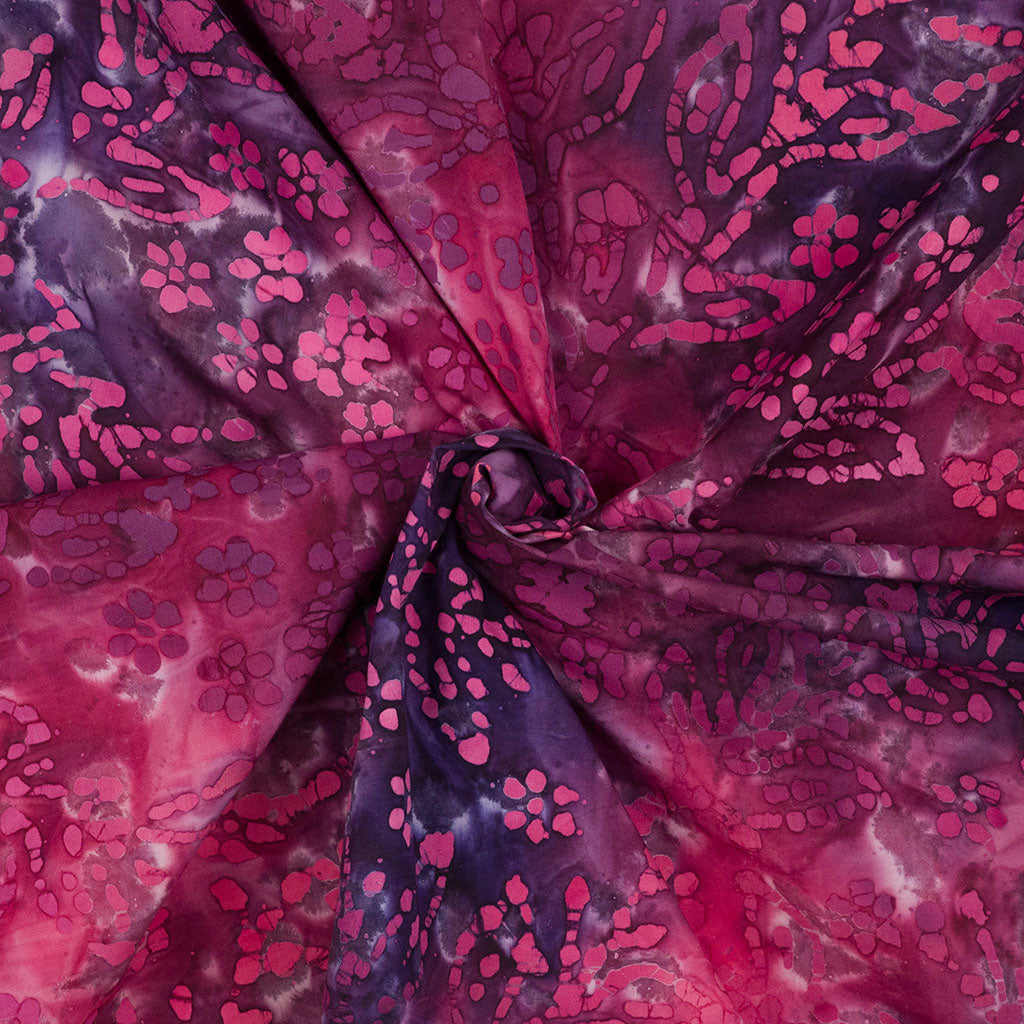 Bali - Pink Tropica Batik Printed Woven Fabric