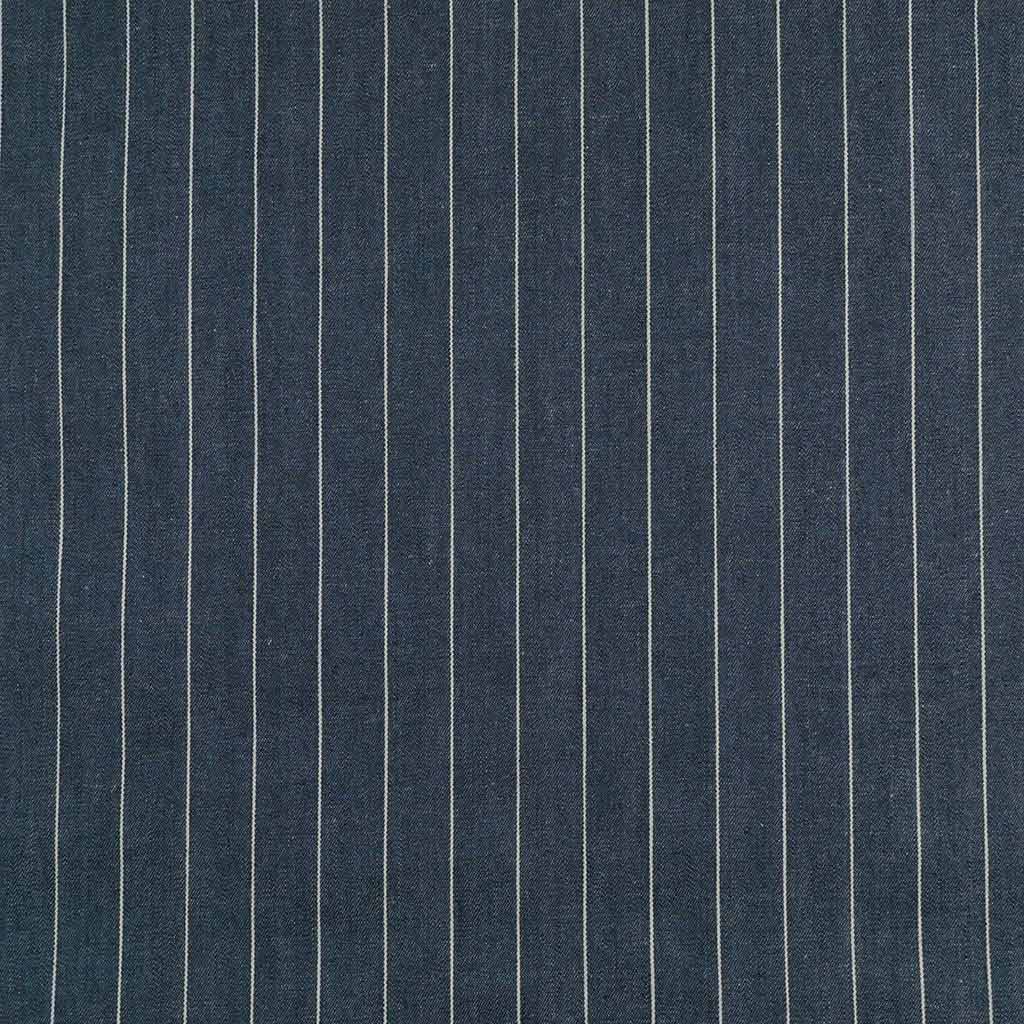 Broadway - Dark Jeans Jacquard Stripe Woven Twill Fabric