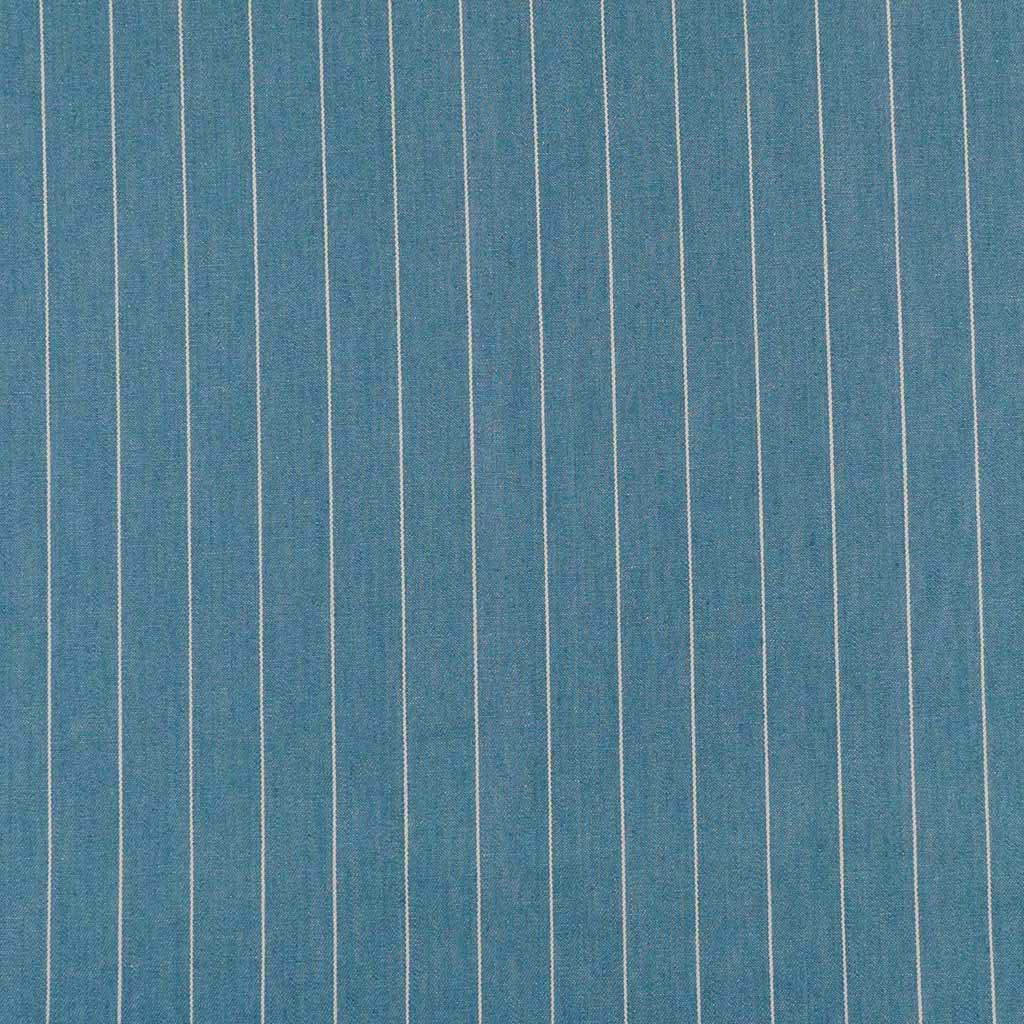 Broadway - Light Jeans Jacquard Stripe Woven Twill Fabric - 1.55m Remnant