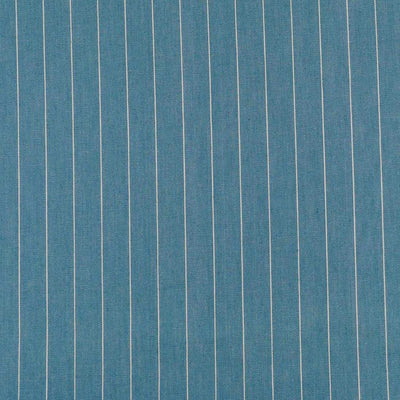 Broadway - Light Jeans Jacquard Stripe Woven Twill Fabric - 1.55m Remnant