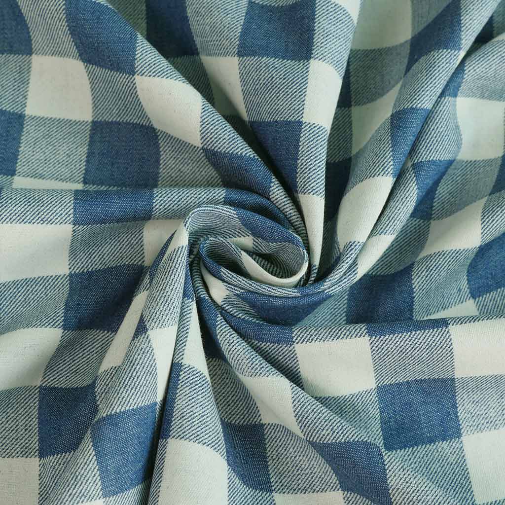 Brooks - Mid Jeans Denim Check Brushed Twill Fabric - 1.90m Remnant