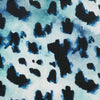 Cannes - Blue Animal Linen Woven Fabric - 1.20m Remnant