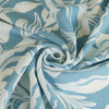 Capri - Stone Blue Foliage Viscose Woven Fabric Detail Swirl Image from Patternsandplains.com