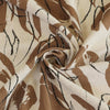 Carini - Tobacco Tulips Washed Viscose Linen Woven Fabric Detail Swirl Image from Patternsandplains.com