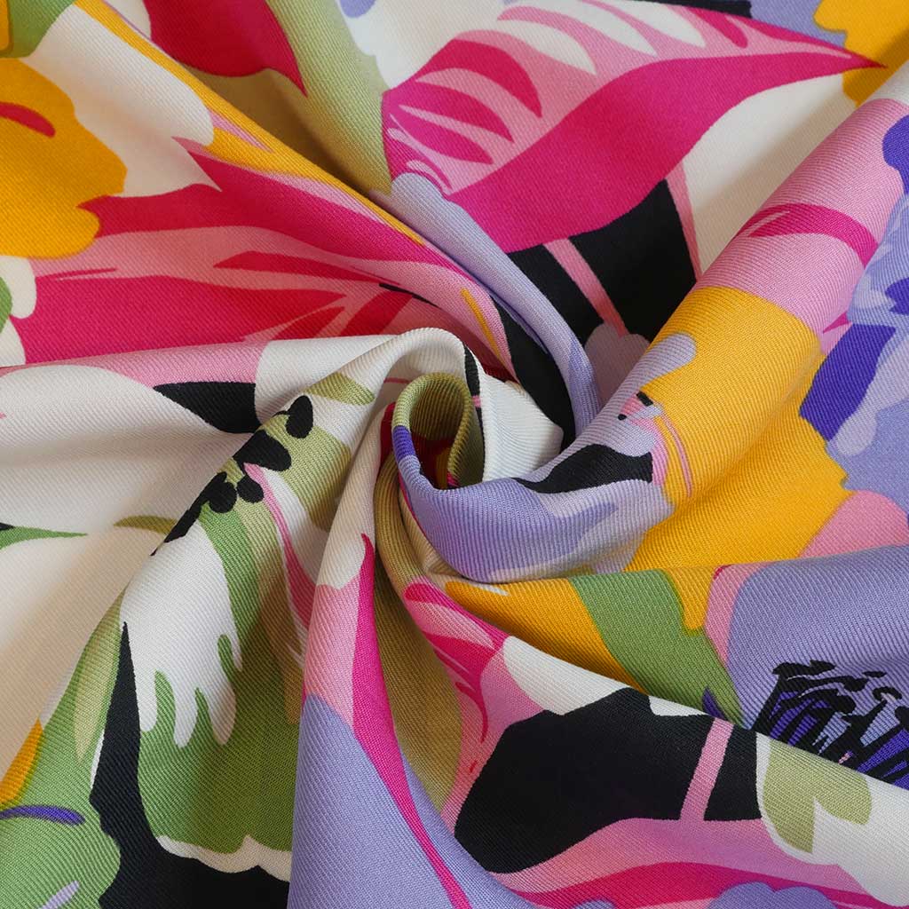 Carmel - Lilac Bloom! Viscose Twill Woven Fabric