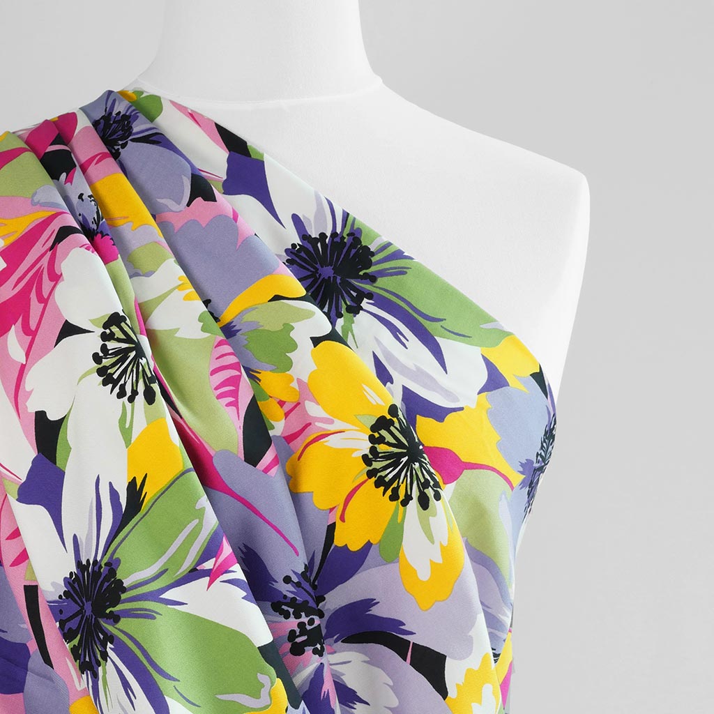 Carmel - Lilac Bloom! Viscose Twill Woven Fabric