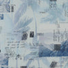 Casablanca - Blue Postcards Cotton Elastane Stretch Woven Fabric Main Image from Patternsandplains.com