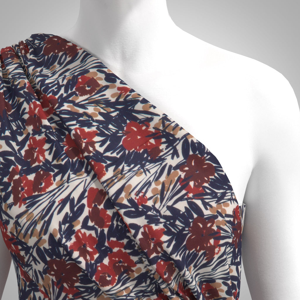 Challis Lawn - Multi Field Visions Viscose Fabric by Lady McElroy