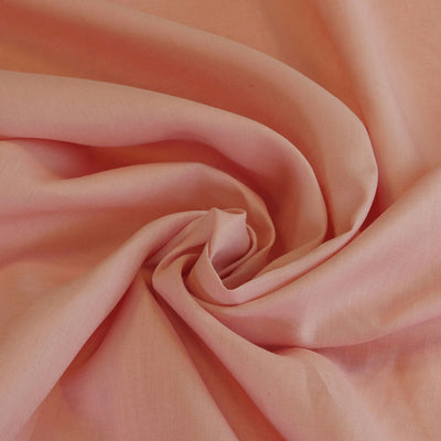 Clare Starfish Pink 100% Pure Linen Woven Fabric Detail Swirl Image from Patternsandplains.com