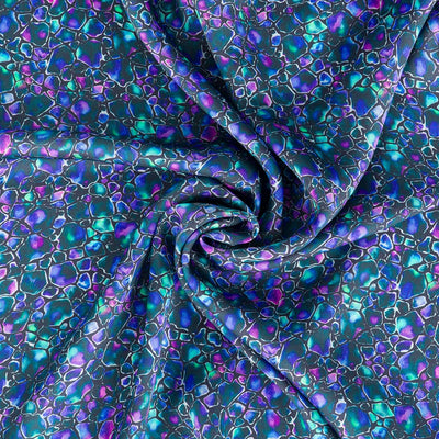 Como - Purple Jewel Pebble Viscose Satin Woven Fabric Sample