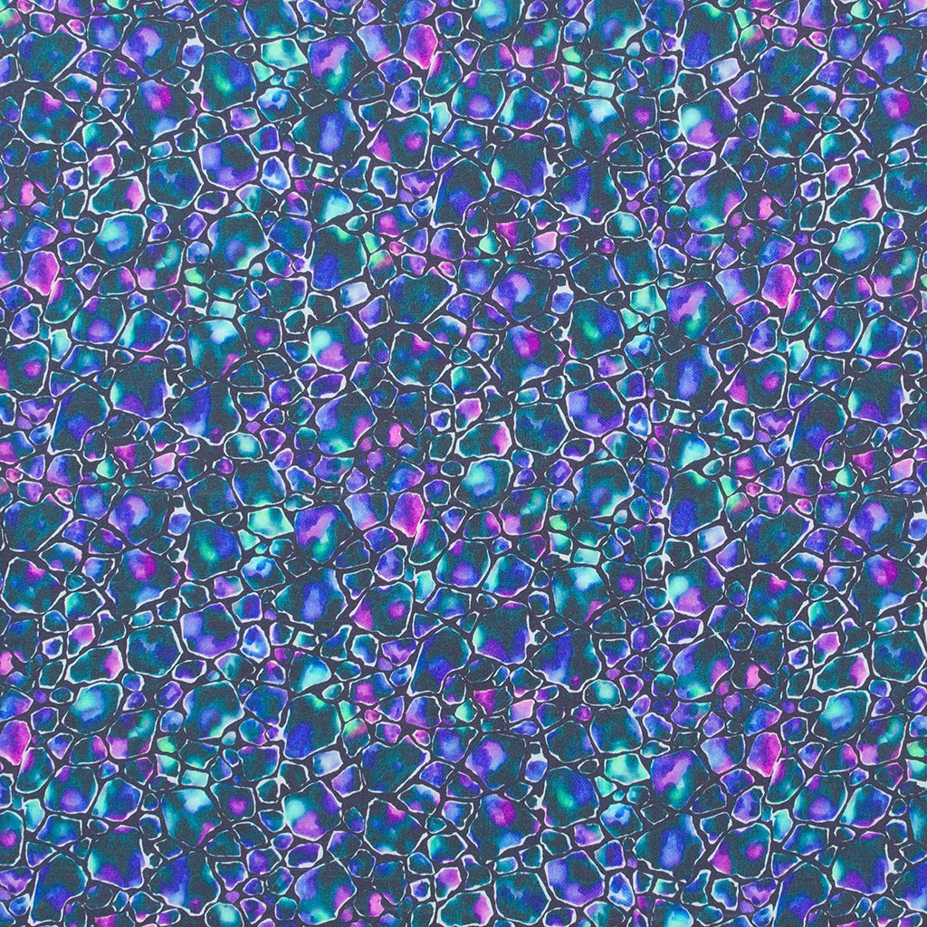 Como - Purple Jewel Pebble Viscose Satin Woven Fabric Sample