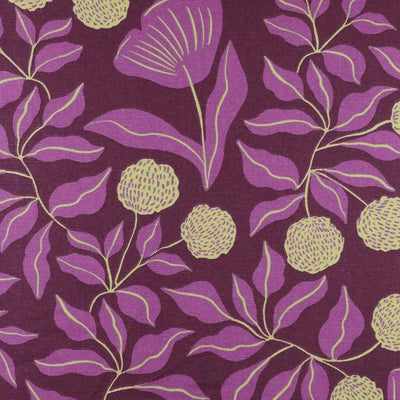 Cotton Canvas - Purple Vines Woven Fabric by Nerida Hansen Main Image from Patternsandplains.com