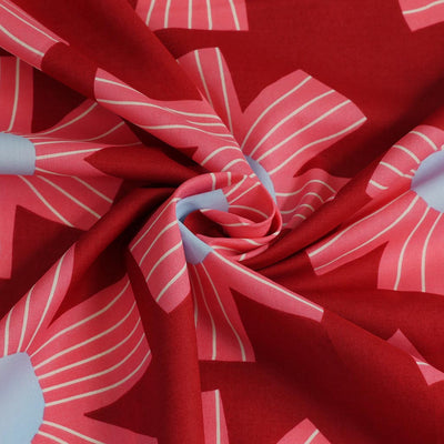 Cotton Voile - Bordeaux Sunny Days Woven Fabric by Nerida Hansen Detail Swirl Image from Patternsandplains.com