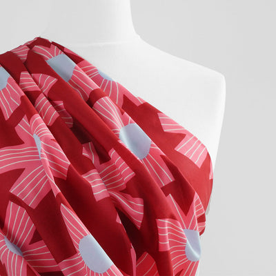 Cotton Voile - Bordeaux Sunny Days Woven Fabric by Nerida Hansen Mannequin Close Up Image from Patternsandplains.com