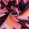 Cotton Voile - Dark Purple Sunny Days Woven Fabric by Nerida Hansen Detail Swirl Image from Patternsandplains.com