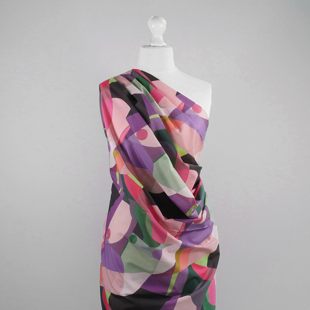 Cotton Voile - Purple Midnight Summer Swim Woven Fabric by Nerida Hansen Mannequin Wide Image from Patternsandplains.com