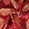 Fine Poplin - Bordeaux Fresh Flowers Cotton Woven Fabric by Nerida Hansen Detail Swirl Image from Patternsandplains.com