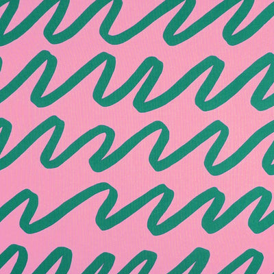 Fine Poplin - Light Pink Making Waves Cotton Woven Fabric by Nerida Hansen Main Image from Patternsandplains.com