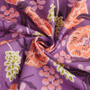 Fine Poplin - Purple Fresh Flowers Cotton Woven Fabric by Nerida Hansen Detail Swirl Image from Patternsandplains.com
