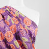 Fine Poplin - Purple Fresh Flowers Cotton Woven Fabric by Nerida Hansen Mannequin Close Up Image from Patternsandplains.com