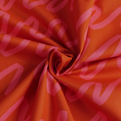Fine Poplin - Ruby Making Waves Cotton Woven Fabric by Nerida Hansen Detail Swirl Image from Patternsandplains.com