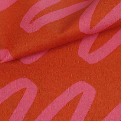 Fine Poplin - Ruby Making Waves Cotton Woven Fabric by Nerida Hansen Feature Image from Patternsandplains.com