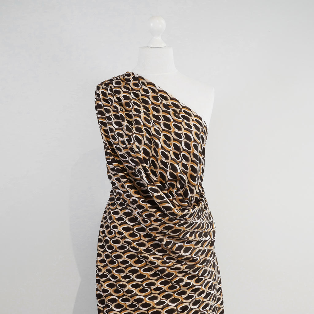 Florence - Caramel Links, Ponte de Roma Fabric Mannequin Wide Image from Patternsandplains.com