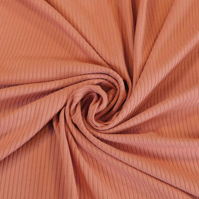 Fuji - Sandstone Bamboo and Elastane Rib Knit Fabric Detail Swirl Image from Patternsandplains.com