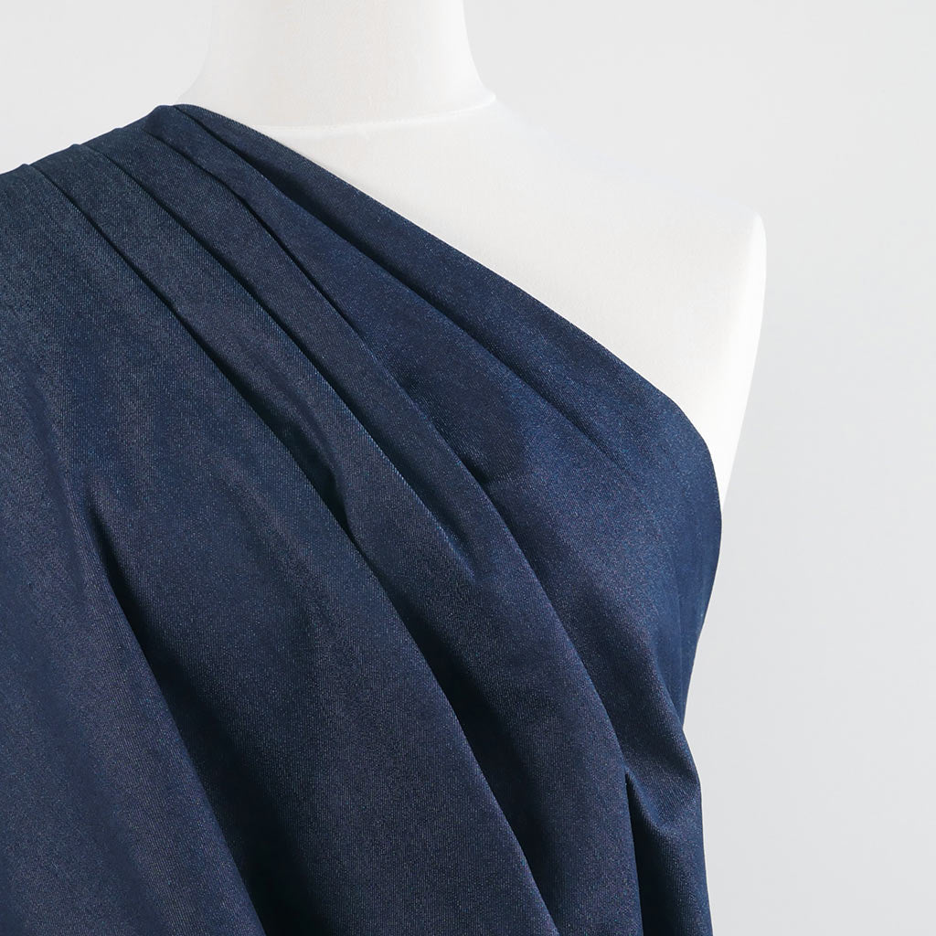 Jasper - Dark Navy 11 Ounce Stretch Denim Fabric - 1.70m Remnant