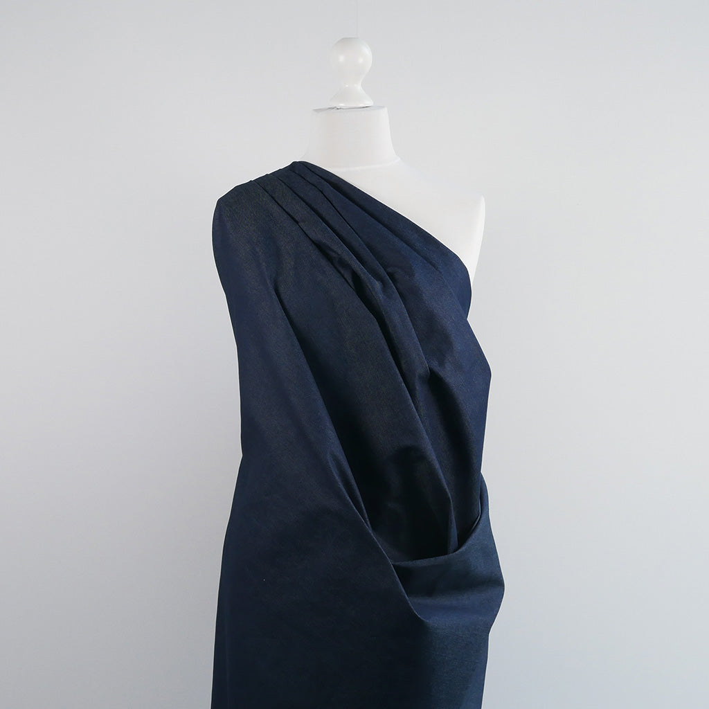 Jasper - Dark Navy 11 Ounce Stretch Denim Fabric - 1.70m Remnant