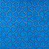 Jodie - Royal Blue Hearts Cotton Broderie Anglaise Woven Fabric - 0.35m Remnant