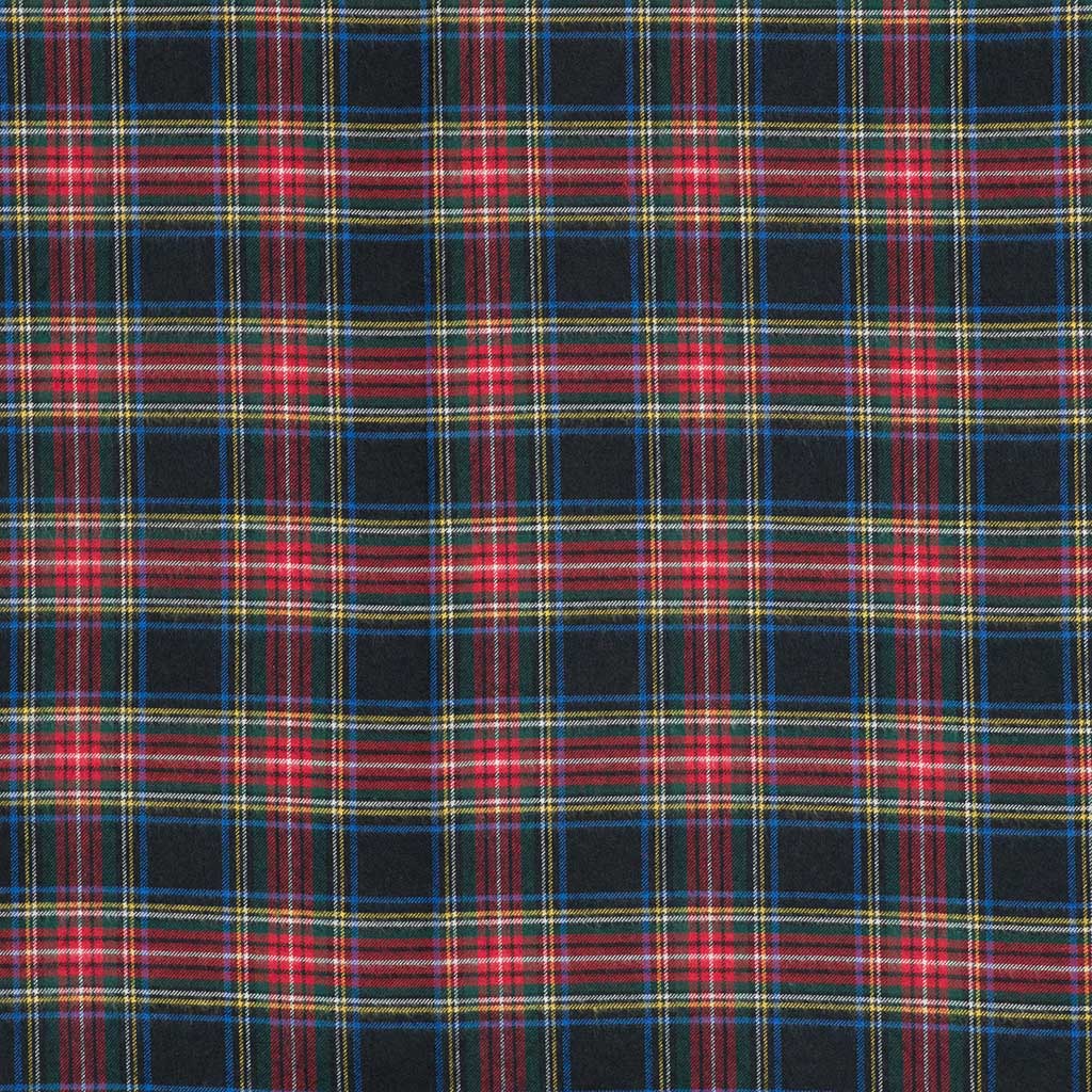 Kearney - Black Classic Tartan Bamboo and Cotton Woven Fabric