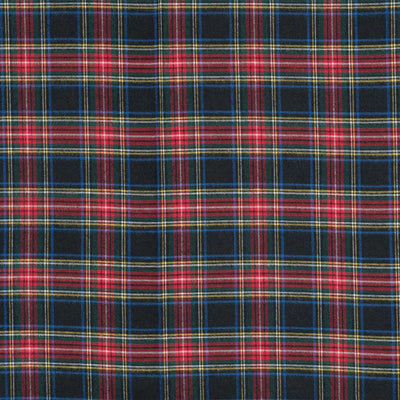 Kearney - Black Classic Tartan Bamboo and Cotton Woven Fabric
