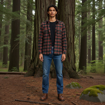 Kearney - Black Classic Tartan Bamboo and Cotton Woven Fabric