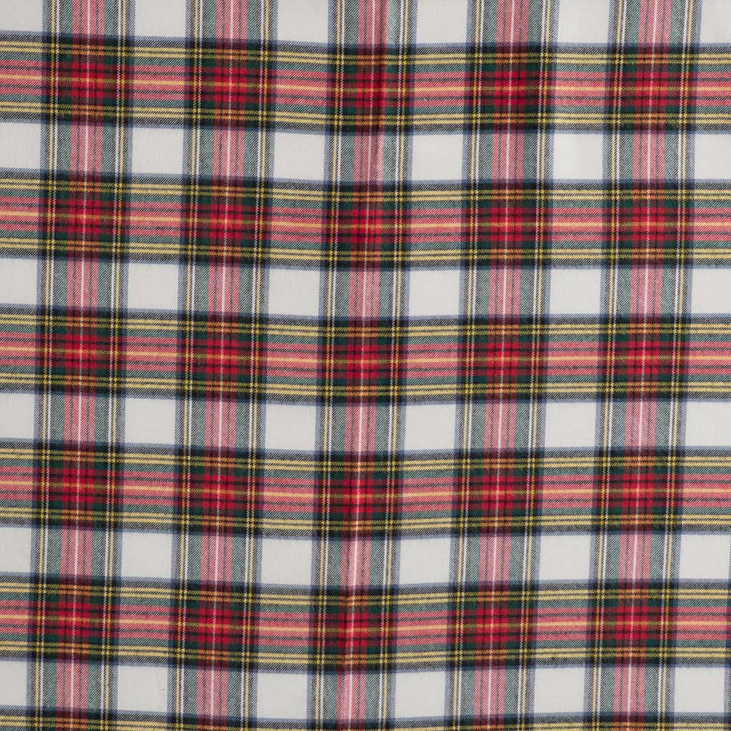Kearney - Ivory Classic Tartan Bamboo and Cotton Woven Fabric