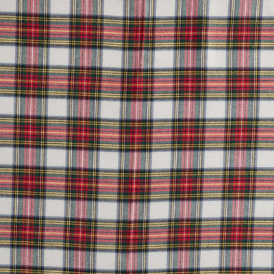Kearney - Ivory Classic Tartan Bamboo and Cotton Woven Fabric