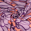 Lenzing Ecovero - Peach & Lavender Inked Bouquet Viscose Woven Fabric by Nerida Hansen Detail Swirl Image from Patternsandplains.com