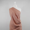 Liege - Melon Pink Viscose Linen Silky Noil Woven Fabric Mannequin Wide Image from Patternsandplains.com