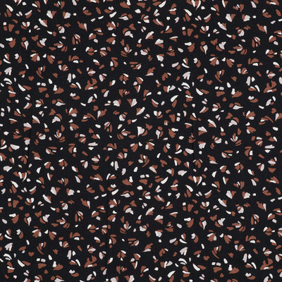 Linz - Black Bits and Pieces Viscose Woven Twill Fabric